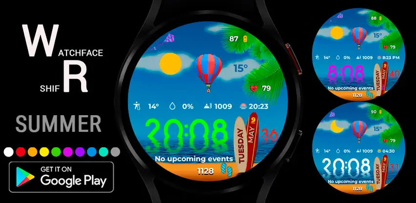 Summer Watch Face Wear OS screenshot 1
