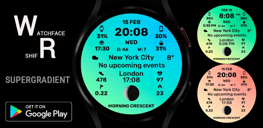 SuperGradient Watch Face screenshot 1