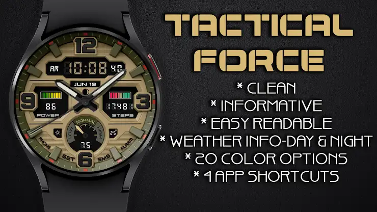 Tactical Force Watch Face screenshot 4