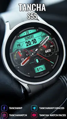 Tancha S55 Hybrid Watch Face screenshot 4