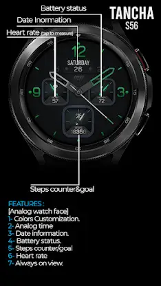 Tancha S56 Analog Watch Face screenshot 2