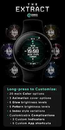 The EXTRACT digital watch face screenshot 3