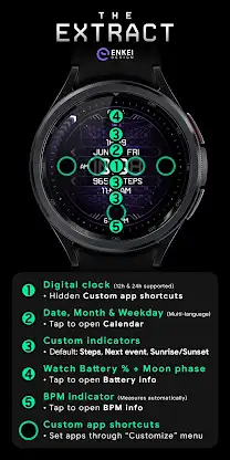 The EXTRACT digital watch face screenshot 5