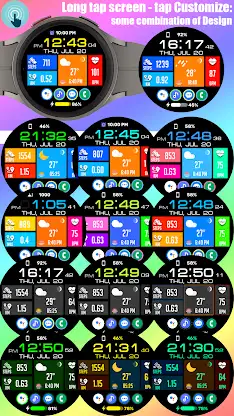 Tiles Window Watch Face NTV556 screenshot 6