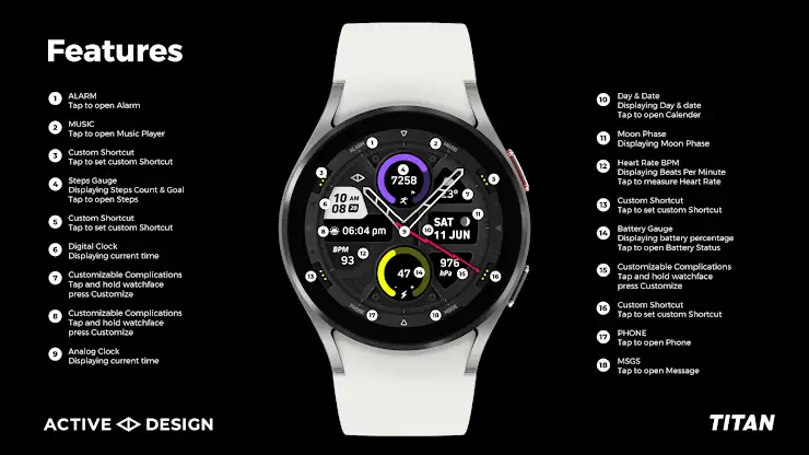 Titanium: Hybrid Watch Face screenshot 6