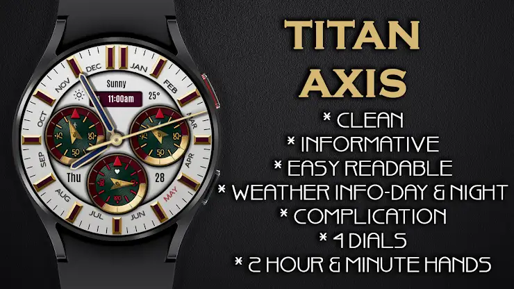 Titan Axis Analog Watch Face screenshot 4