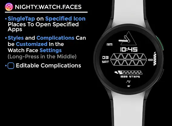 Trianight - watch face screenshot 6