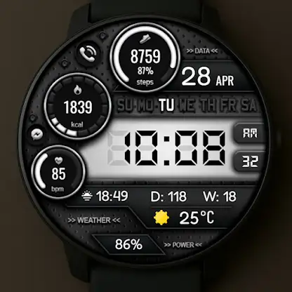 Digital Vors 323 watch face screenshot 2
