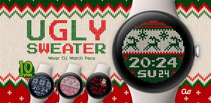 Ugly Sweater Watch Face — Android app banner