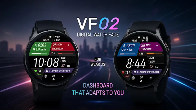 VF02 Digital Watch Face screenshot 1