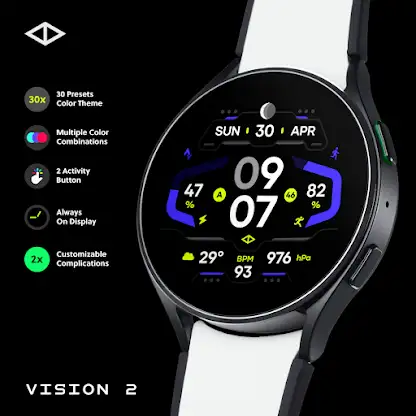 Vision 2: Digital Watch Face screenshot 1