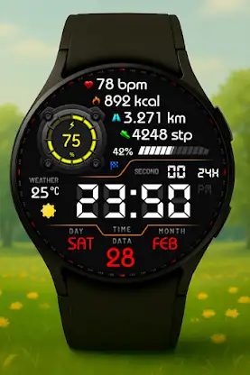 Vortexion Digital Watch Face screenshot 2