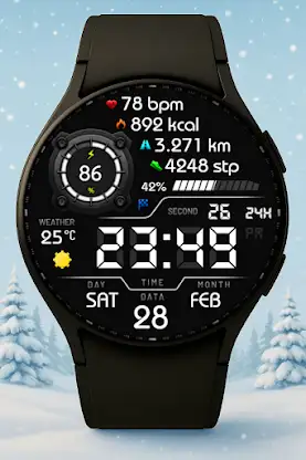 Vortexion Digital Watch Face screenshot 1