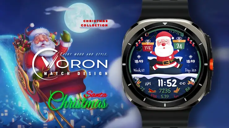 CHRISTMAS SANTA Watch Face screenshot 1