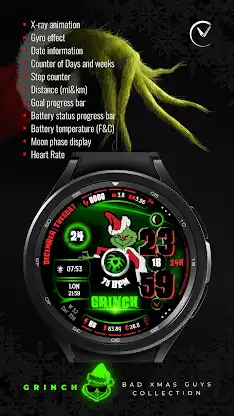 GRINCH Christmas Watch Face screenshot 2