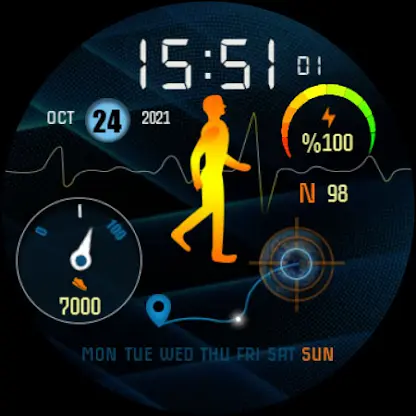 W-Design WOS037 Watch Face screenshot 3