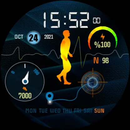 W-Design WOS037 Watch Face screenshot 1