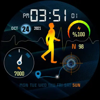 W-Design WOS037 Watch Face screenshot 4