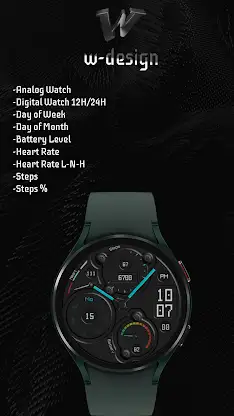 W-Design WOS091 - Watch Face screenshot 2