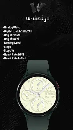 W-Design WOS095 - Watch Face screenshot 2