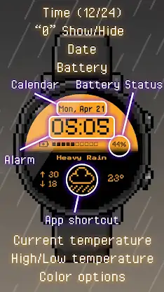 8-Bit Weather Watchface screenshot 2