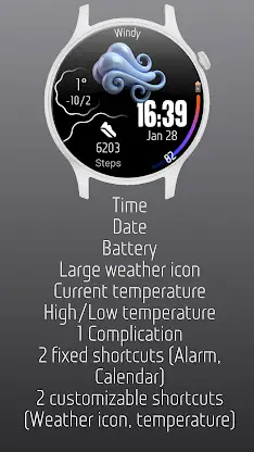 Digital Watchface Weather 3D screenshot 3