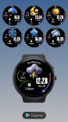 Digital Watchface Weather 3D screenshot 2