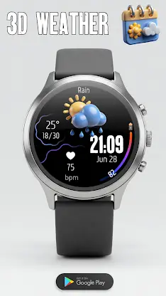 Digital Watchface Weather 3D screenshot 1