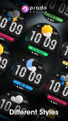 Weather Flip DARK Animated screenshot 5