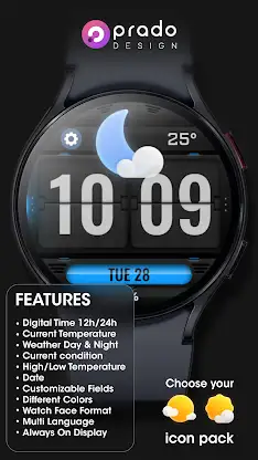 Weather Flip DARK Animated screenshot 3