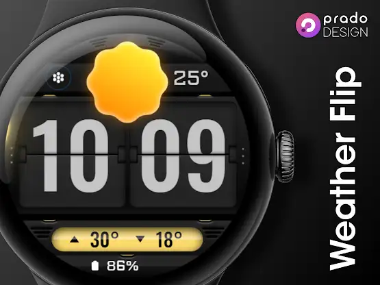 Weather Flip DARK Animated screenshot 7
