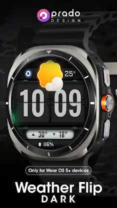 Weather Flip DARK Animated screenshot 2