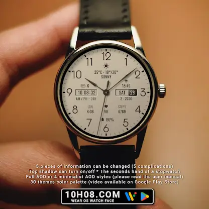 Watch face 10h08.com #132 screenshot 2