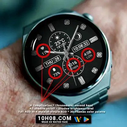 Watch face 10h08.com #69 screenshot 5