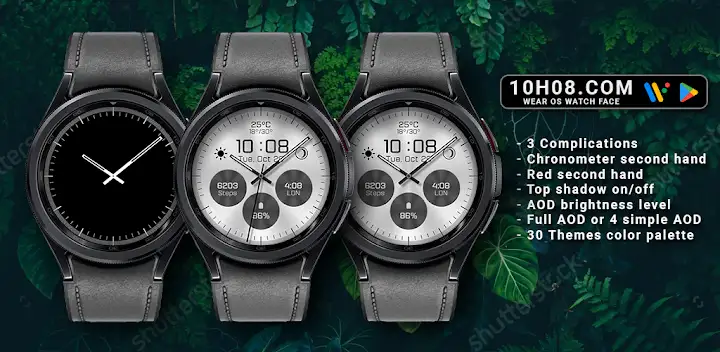 Watch face 10h08.com #86 — Android app banner
