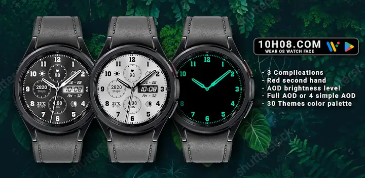 Watch face 10h08.com #90 — Android app banner