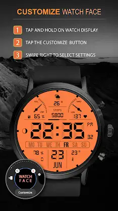 WFP 105 Retro watch face screenshot 4