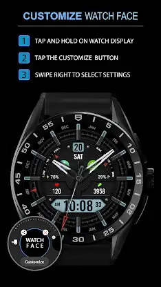 WFP 116 Hybrid watch face screenshot 5