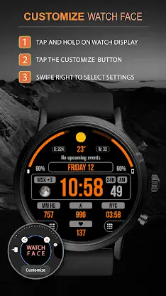 WFP 202 Digital watch face screenshot 4