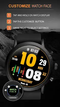 WFP 219 Stylish watch face screenshot 4