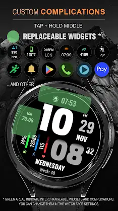 WFP 219 Stylish watch face screenshot 3