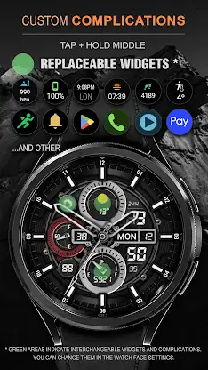 WFP 301 Hybrid watch face screenshot 3