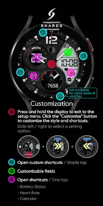 SH021 Watch Face, WearOS watch screenshot 6