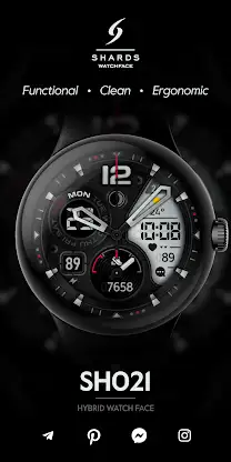 SH021 Watch Face, WearOS watch screenshot 1