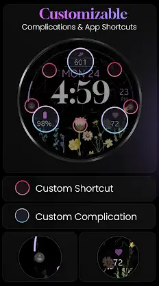 Wildflower Steps Watch Face screenshot 3