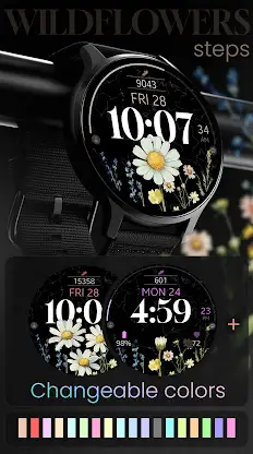 Wildflower Steps Watch Face screenshot 4