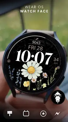 Wildflower Steps Watch Face screenshot 2