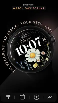 Wildflower Steps Watch Face screenshot 5