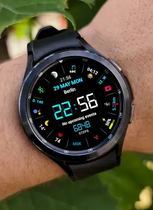 LCD Black digital watch face screenshot 2