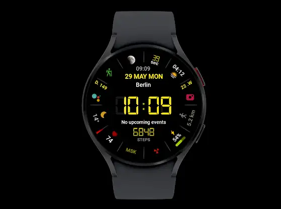 LCD Black digital watch face screenshot 7